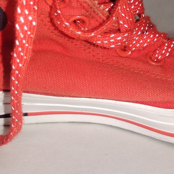 Converse All Star - Hi Top 153794F - shoe Size: 8 - Signal Red/White - - Picture 12 of 15